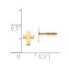 14K Yellow Gold Tiny Cross Stud Earrings Screw Back Madi K Children's Jewelry