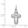 Unisex 14K White Gold Solid Polish Casted Crucifix Cross Religious Charm Pendant
