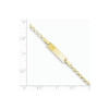 14k Yellow Gold Polished 5mm Engraveable Plate Plain Kid's ID Bracelet 6"