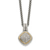 Sterling Silver & 14k Gold Accent 0.20 Ct. Diamond 18" Necklace Shey Couture
