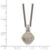 Sterling Silver & 14k Gold Accent 0.20 Ct. Diamond 18" Necklace Shey Couture