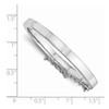 .925 Sterling Silver Rhodium Plated 4mm Polished Safety Hinged Child's Bangle 5"