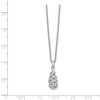 .925 Sterling Silver 0.01 Ct. Diamond Spiral Pendant 18" Necklace White Ice