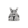 Overalls Kids Bead .925 Sterling Silver Antique Finish Reflection Beads