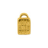Born to Shop Bead .925 Sterling Silver Gold Plated Reflection Beads