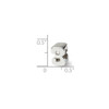 Numeral 3 Bead .925 Sterling Silver Reflection Beads