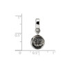 Compass Dangle Bead .925 Sterling Silver Antique Finish Reflection Beads