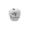# 1 Teacher on Apple Bead .925 Sterling Silver Antique Finish Reflection Beads