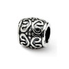 Scroll & Dots Bali Bead .925 Sterling Silver Antique Finish Reflection Beads