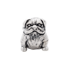 Bulldog Bead .925 Sterling Silver Antiqued Finish Reflection Beads