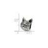 Maine Coon Cat Head Bead .925 Sterling Silver Reflection Beads