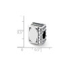 Book Bead .925 Sterling Silver Antique Finish Reflection Beads