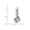 Love Story Book Dangle Bead .925 Sterling Silver Antique Reflection Beads