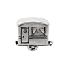 Camper Trailer Bead .925 Sterling Silver Antiqued Reflection Beads