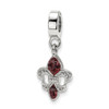Crystals from Swarovski Fleur De Lis Bead Sterling Silver Reflection Beads