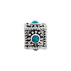 Turquoise Square Bead .925 Sterling Silver Antique Finish Reflection Beads