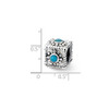 Turquoise Square Bead .925 Sterling Silver Antique Finish Reflection Beads