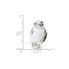 CZ Enamel Wise Owl Bead .925 Sterling Silver Antique Reflection Beads