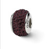 Dark Maroon Crystals from Swarovski Bead .925 Sterling Silver Reflection Beads