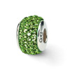 Green Crystals from Swarovski Bead .925 Sterling Silver Reflection Beads