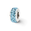Blue Crystals from Swarovski Bead 2 Row Sterling Silver Reflection Beads