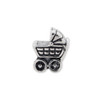 Baby Carriage Bead .925 Sterling Silver Antique Finish Reflection Beads