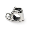 Baby Shoe Bead .925 Sterling Silver Antique Finish Reflection Beads