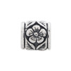 Floral Bead .925 Sterling Silver Antique Finished Reflection Beads