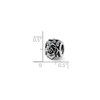 Rose Bali Bead .925 Sterling Silver Antiqued Reflection Beads