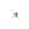 Cupcake Kids Bead .925 Sterling Silver Antique Finish Reflection Beads