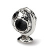Globe Bead .925 Sterling Silver Antique Finish Reflection Beads