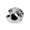 Race Car Helmet Bead .925 Sterling Silver Antique Finish Reflection Beads