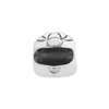 Race Car Helmet Bead .925 Sterling Silver Antique Finish Reflection Beads