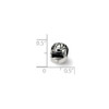 Race Car Helmet Bead .925 Sterling Silver Antique Finish Reflection Beads