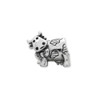 Cow w/ Bow Kids Bead .925 Sterling Silver Antique Finish Reflection Beads