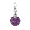 Crystals from Swarovski Ball February Bead .925 Sterling Silver Reflection Beads