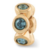 Crystals from Swarovski Dec Birthstone Bead Silver Gold Plated Reflection Beads