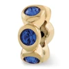 Crystals from Swarovski Sept Birthstone Bead Silver Gold Plated Reflection Beads