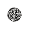 Fleur De Lis Bead .925 Sterling Silver Antique Finished Reflection Beads