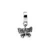 Butterfly Dangle Bead .925 Sterling Silver Antiqued Animal Reflection Beads