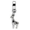 Giraffe Dangle Bead .925 Sterling Silver Antique Finish Reflection Beads