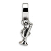 Trumpet Dangle Bead .925 Sterling Silver Antique Finish Reflection Beads