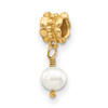 FW Pearl Dangle Bead .925 Sterling Silver & Gold Plated Reflection Beads