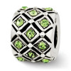 Crystals from Swarovski August Stone Bead Sterling Silver Reflection Beads
