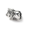 Hippo Kids Bead .925 Sterling Silver Antique Finish Animal Reflection Beads