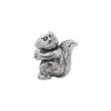 Squirrel Kids Bead .925 Sterling Silver Antique Finish Reflection Beads