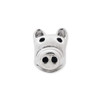 Pig Head Kids Bead .925 Sterling Silver Antique Finish Reflection Beads