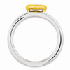 Sterling Silver Stackable Expressions Heart w/ Diamond & Vermeil Ring Sz 5 to 10