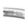 Sterling Silver Stackable Expressions White Enameled 1.5mm Ring Sizes 5 to 10