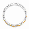 Sterling Silver Stackable Expressions Orange Enamel Braided Ring Sizes 5 to 10